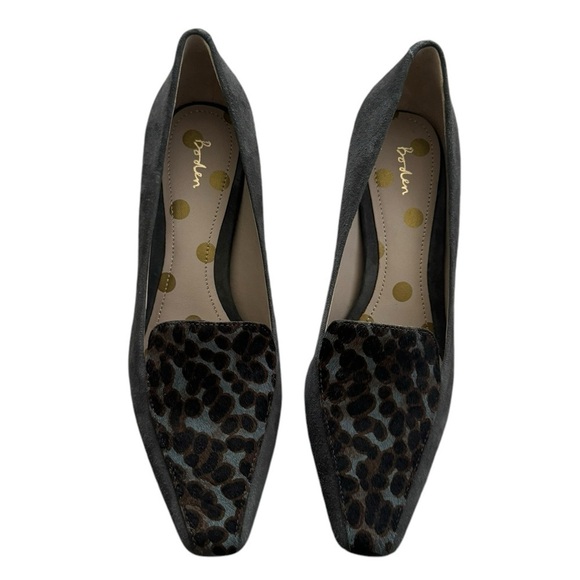 New Boden Calf Hair Leather Slip On High Heel Pumps size 8.5 - Picture 8 of 13